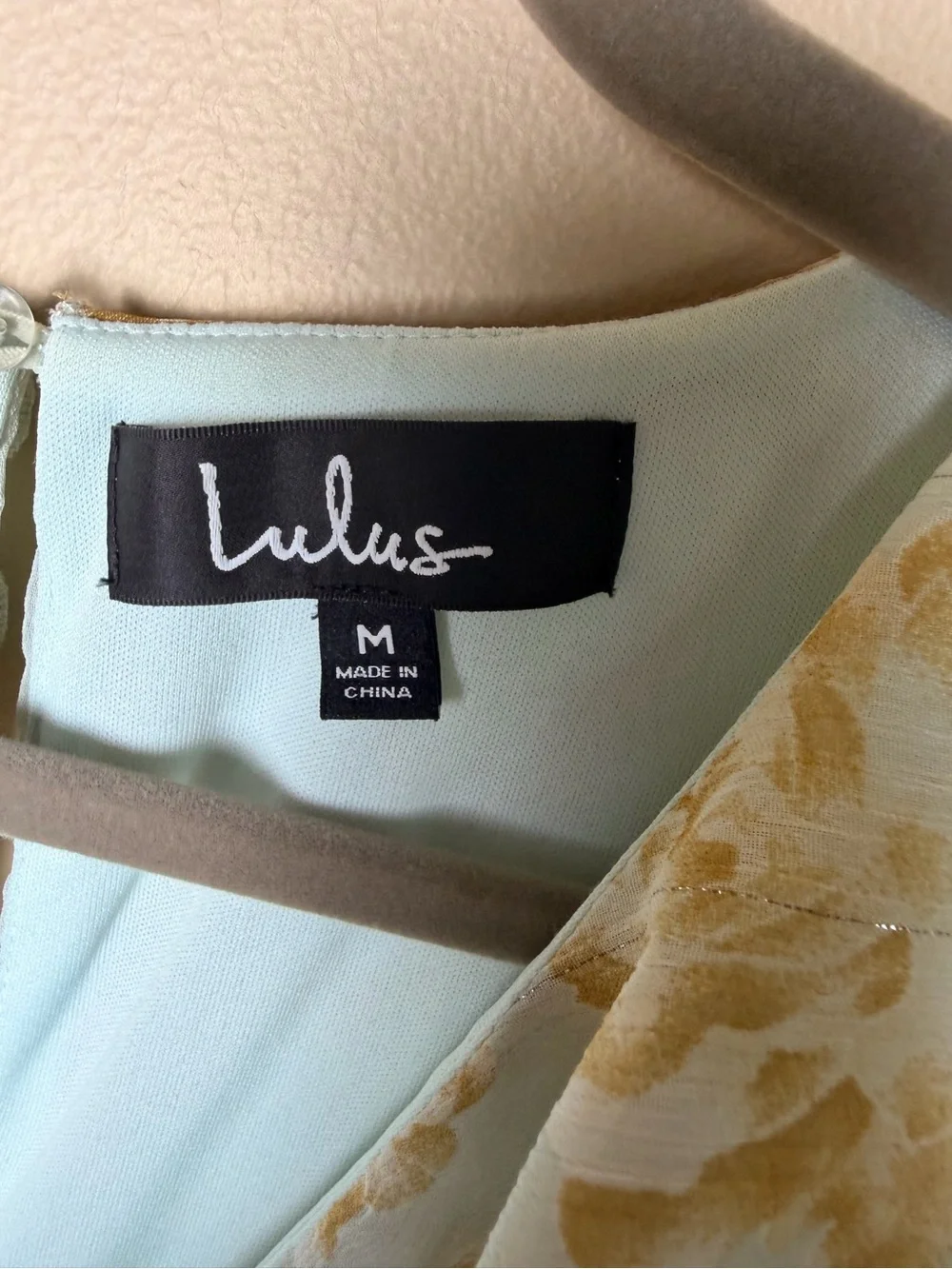 Lulus Dreaming Of Romance Dress M Mint Floral Ruffle Mini Tie Front Cottagecore - Picture 7 of 9